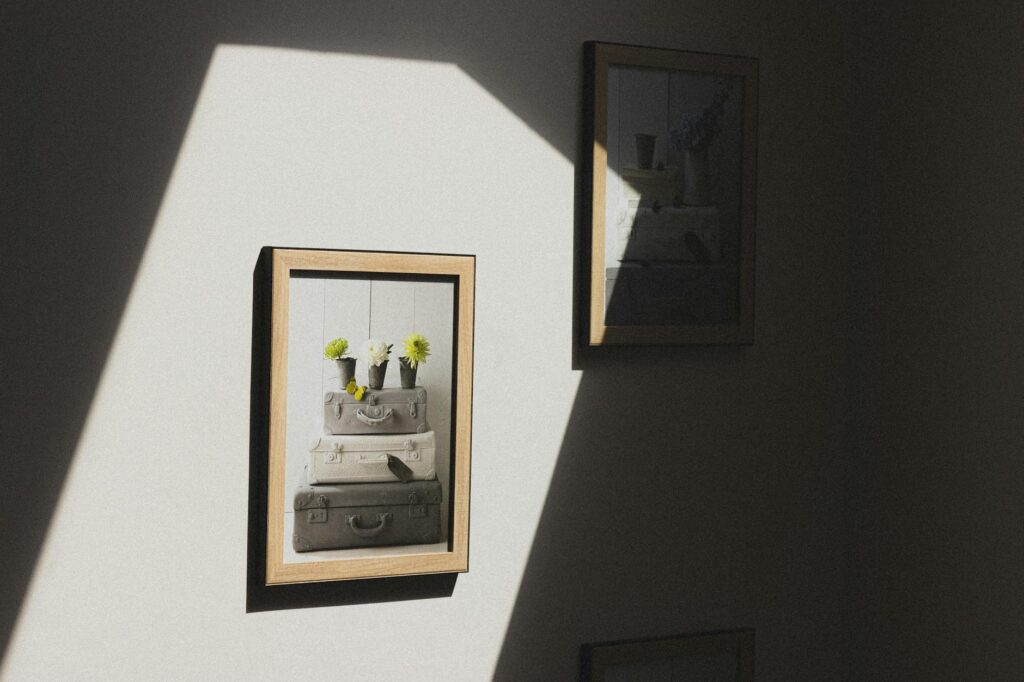 picture frames on the wall